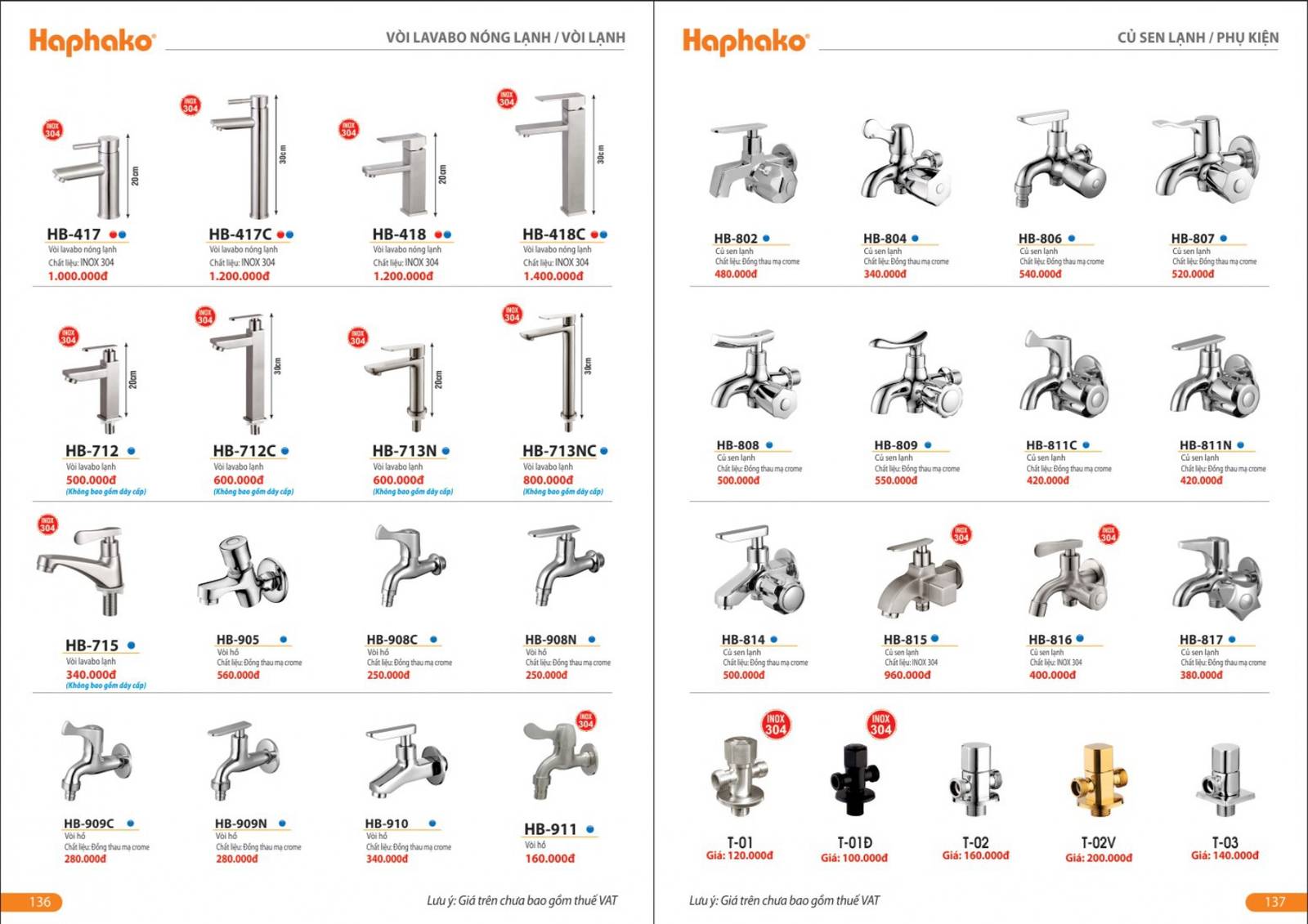 Thiết bị vệ sinh HAPHAKO Bảng giá và Catalogue mới nhất 2024 /Page 69